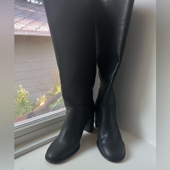 Knee high, H&M faux leather, black boots, size 11 - Picture 8 of 12